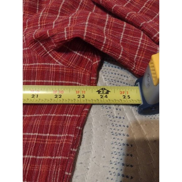 Patagonia Button Up Shirt Mens XL Red Plaid Short Sleeve Organic Cotton - Picture 10 of 11